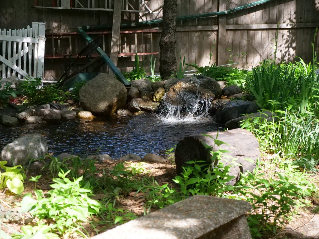 Progress on clearing debris and sludge from the pond