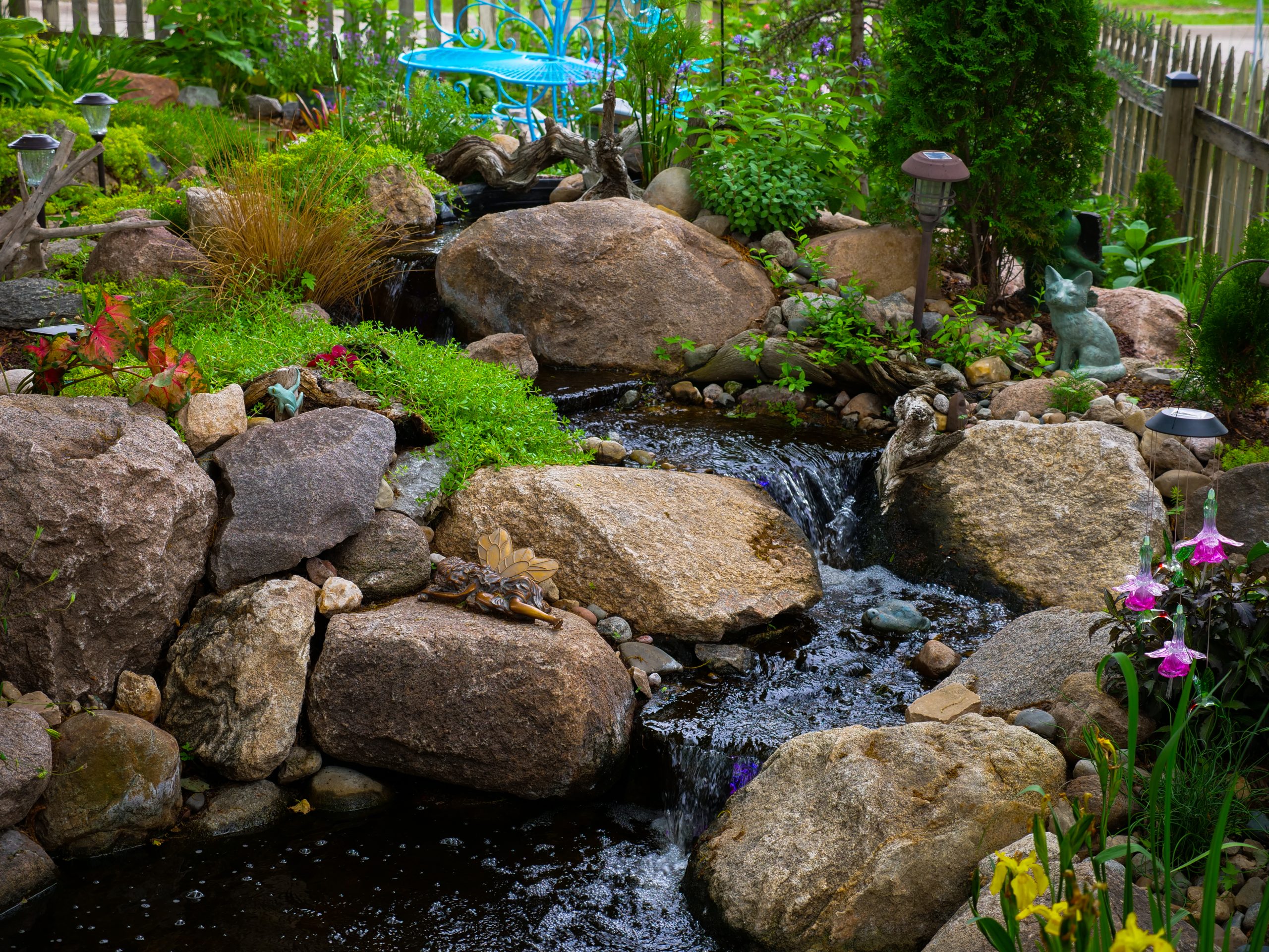Ankeny garden pond and stream build, photo 7