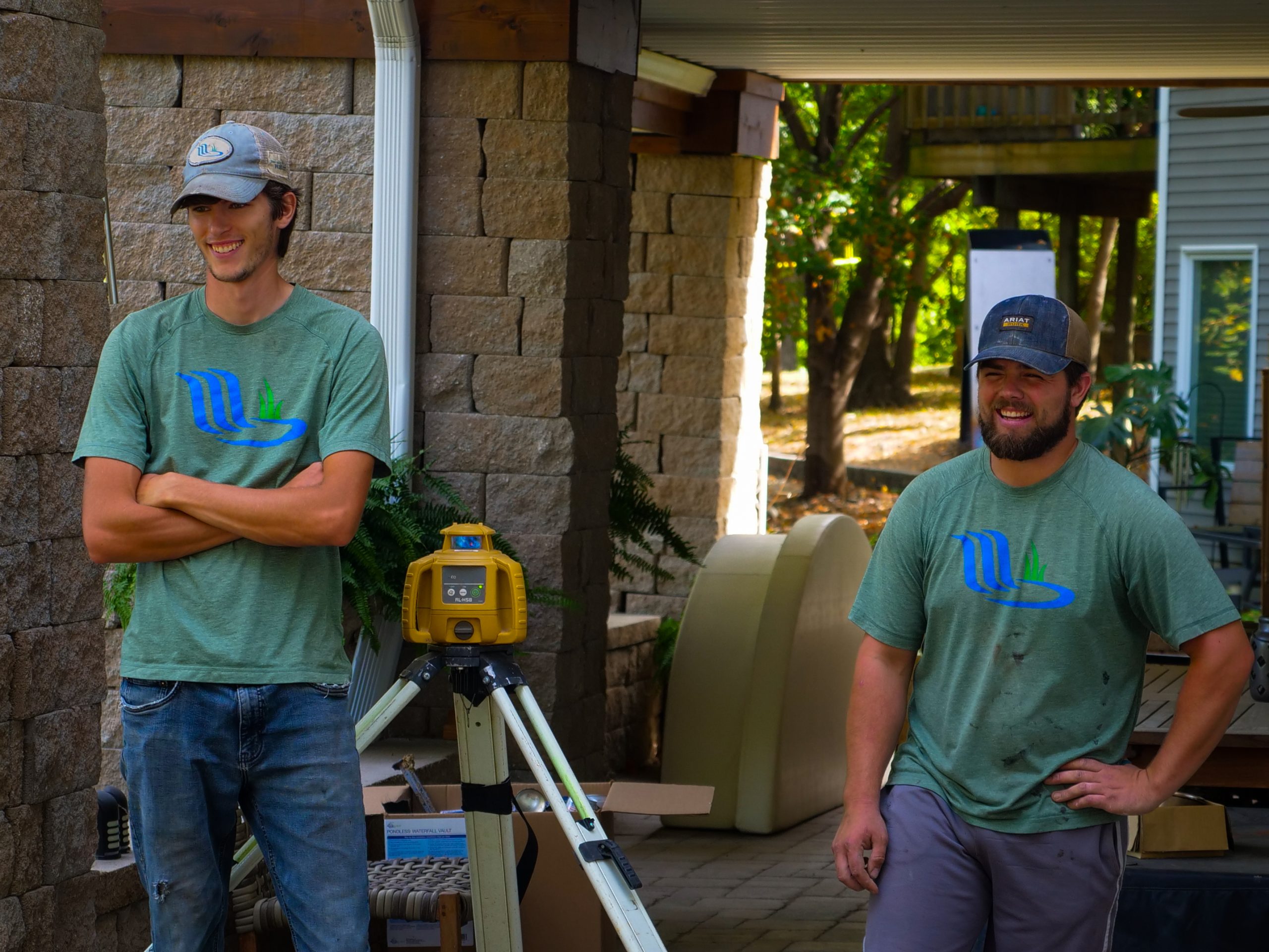 Just Add Water team on site during the Bellaire build